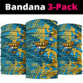 Gold Coast Titans Rugby Neck Gaiter Fierce Mascot Geometric Tribal Art
