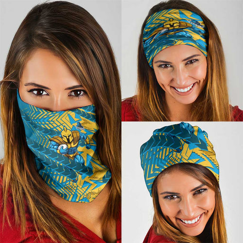 Gold Coast Titans Rugby Neck Gaiter Fierce Mascot Geometric Tribal Art