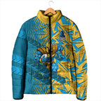 Gold Coast Titans Rugby Padded Jacket Fierce Mascot Geometric Tribal Art