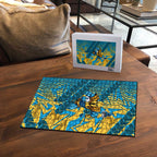 Gold Coast Titans Rugby Puzzle Fierce Mascot Geometric Tribal Art