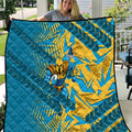 Gold Coast Titans Rugby Quilt Fierce Mascot Geometric Tribal Art