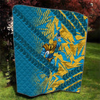 Gold Coast Titans Rugby Quilt Fierce Mascot Geometric Tribal Art