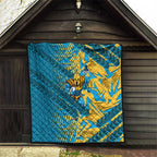 Gold Coast Titans Rugby Quilt Fierce Mascot Geometric Tribal Art