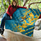 Gold Coast Titans Rugby Quilt Fierce Mascot Geometric Tribal Art