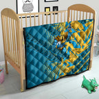 Gold Coast Titans Rugby Quilt Fierce Mascot Geometric Tribal Art