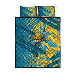 Gold Coast Titans Rugby Quilt Bed Set Fierce Mascot Geometric Tribal Art