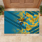 Gold Coast Titans Rugby Rubber Doormat Fierce Mascot Geometric Tribal Art