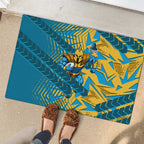 Gold Coast Titans Rugby Rubber Doormat Fierce Mascot Geometric Tribal Art