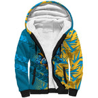 Gold Coast Titans Rugby Sherpa Hoodie Fierce Mascot Geometric Tribal Art
