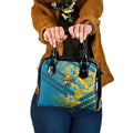 Gold Coast Titans Rugby Shoulder Handbag Fierce Mascot Geometric Tribal Art