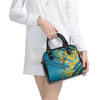 Gold Coast Titans Rugby Shoulder Handbag Fierce Mascot Geometric Tribal Art