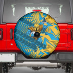 Gold Coast Titans Rugby Spare Tire Cover Fierce Mascot Geometric Tribal Art