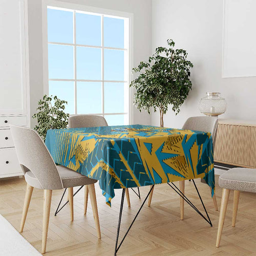 Gold Coast Titans Rugby Tablecloth Fierce Mascot Geometric Tribal Art