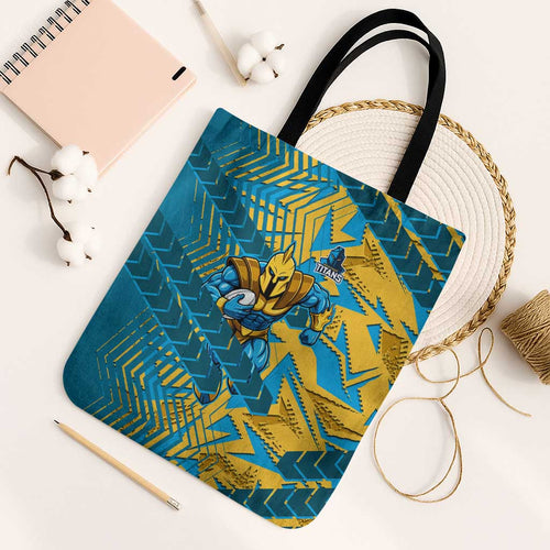 Gold Coast Titans Rugby Tote Bag Fierce Mascot Geometric Tribal Art