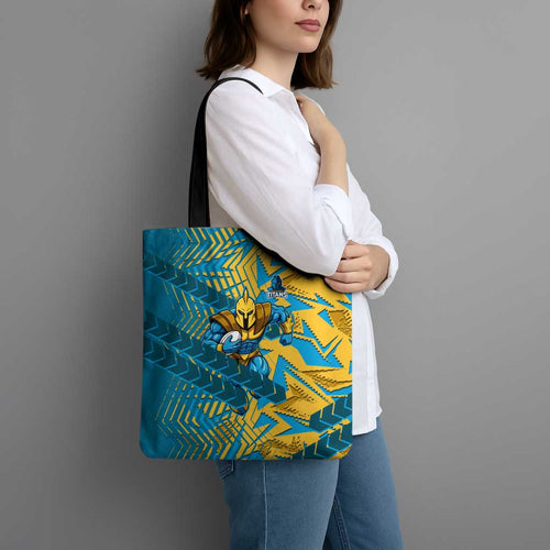 Gold Coast Titans Rugby Tote Bag Fierce Mascot Geometric Tribal Art