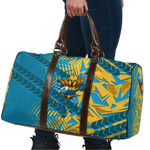 Gold Coast Titans Rugby Travel Bag Fierce Mascot Geometric Tribal Art