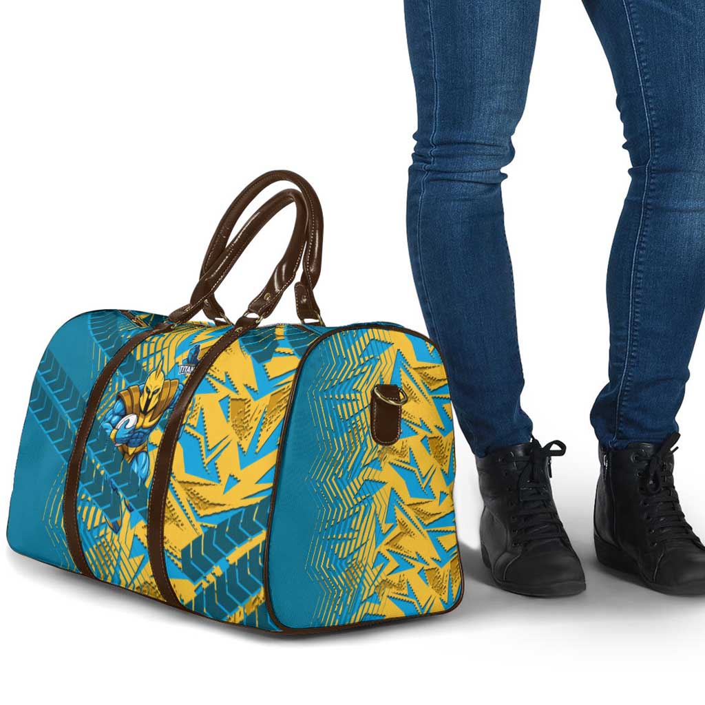 Gold Coast Titans Rugby Travel Bag Fierce Mascot Geometric Tribal Art