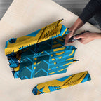 Gold Coast Titans Rugby Umbrella Fierce Mascot Geometric Tribal Art