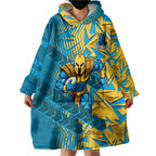 Gold Coast Titans Rugby Wearable Blanket Hoodie Fierce Mascot Geometric Tribal Art