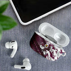 Manly Warringah Sea Eagles Rugby AirPods Case Fierce Mascot Geometric Tribal Art