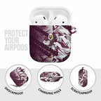 Manly Warringah Sea Eagles Rugby AirPods Case Fierce Mascot Geometric Tribal Art
