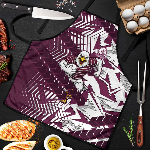 Manly Warringah Sea Eagles Rugby Apron Fierce Mascot Geometric Tribal Art