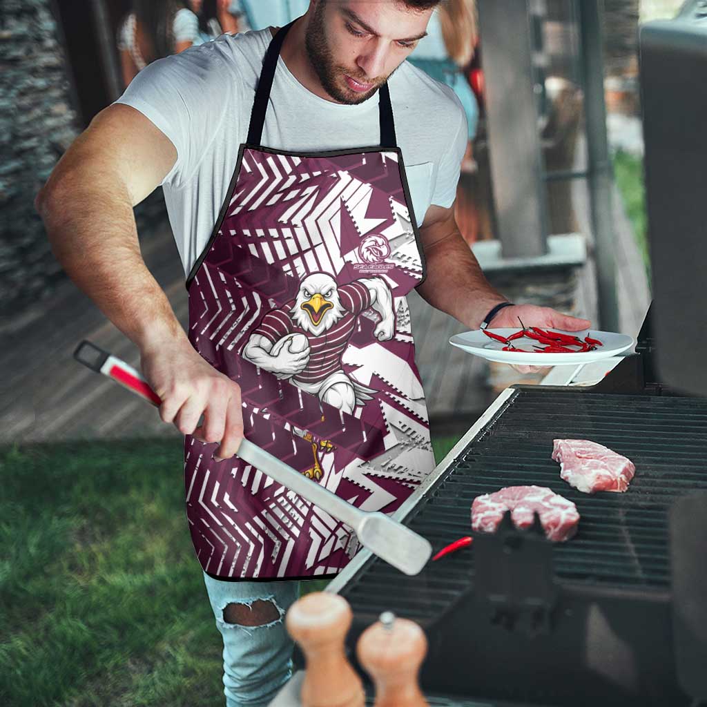 Manly Warringah Sea Eagles Rugby Apron Fierce Mascot Geometric Tribal Art