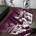 Manly Warringah Sea Eagles Rugby Area Rug Fierce Mascot Geometric Tribal Art