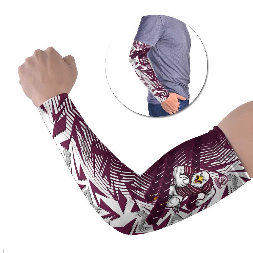 Manly Warringah Sea Eagles Rugby Arm Sleeves Fierce Mascot Geometric Tribal Art