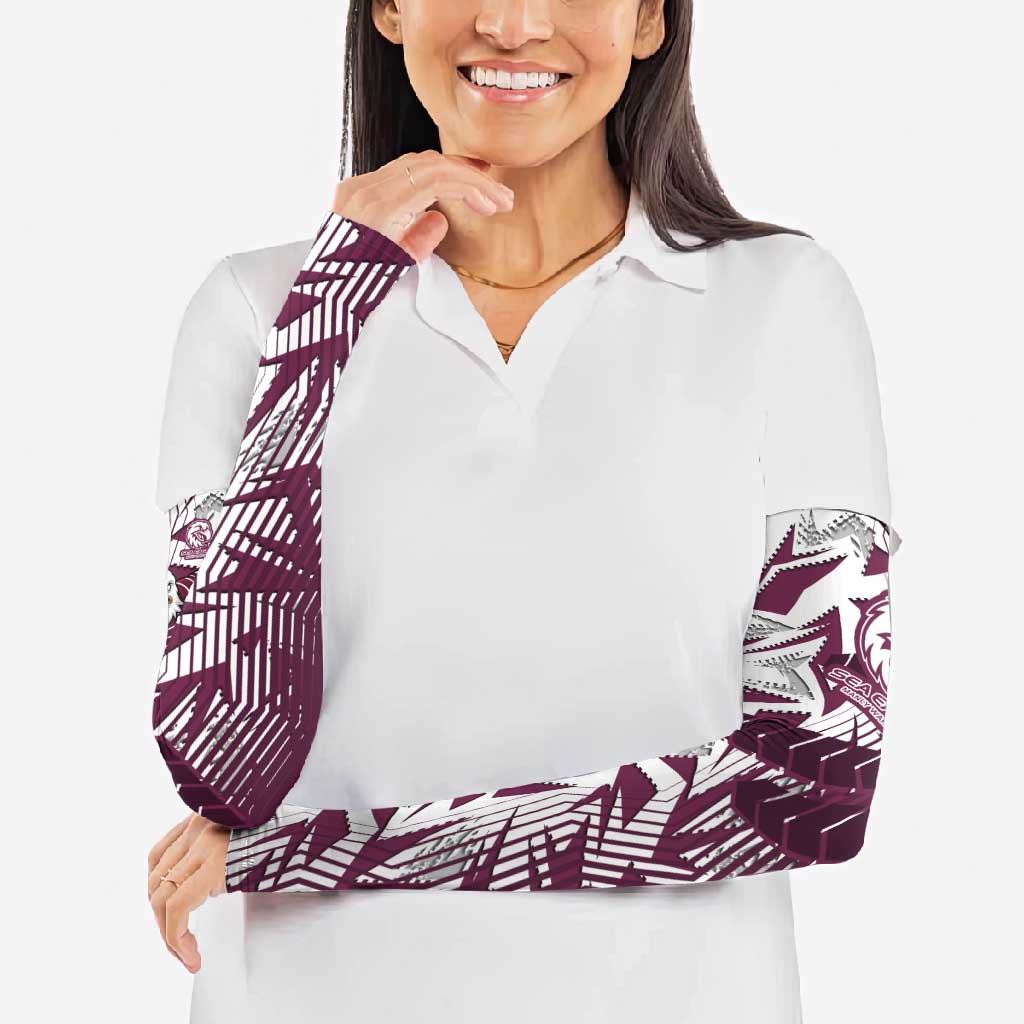 Manly Warringah Sea Eagles Rugby Arm Sleeves Fierce Mascot Geometric Tribal Art