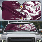 Manly Warringah Sea Eagles Rugby Auto Sun Shade Fierce Mascot Geometric Tribal Art