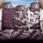 Manly Warringah Sea Eagles Rugby Back Car Seat Cover Fierce Mascot Geometric Tribal Art