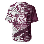 Manly Warringah Sea Eagles Rugby Baseball Jersey Fierce Mascot Geometric Tribal Art