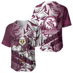 Manly Warringah Sea Eagles Rugby Baseball Jersey Fierce Mascot Geometric Tribal Art