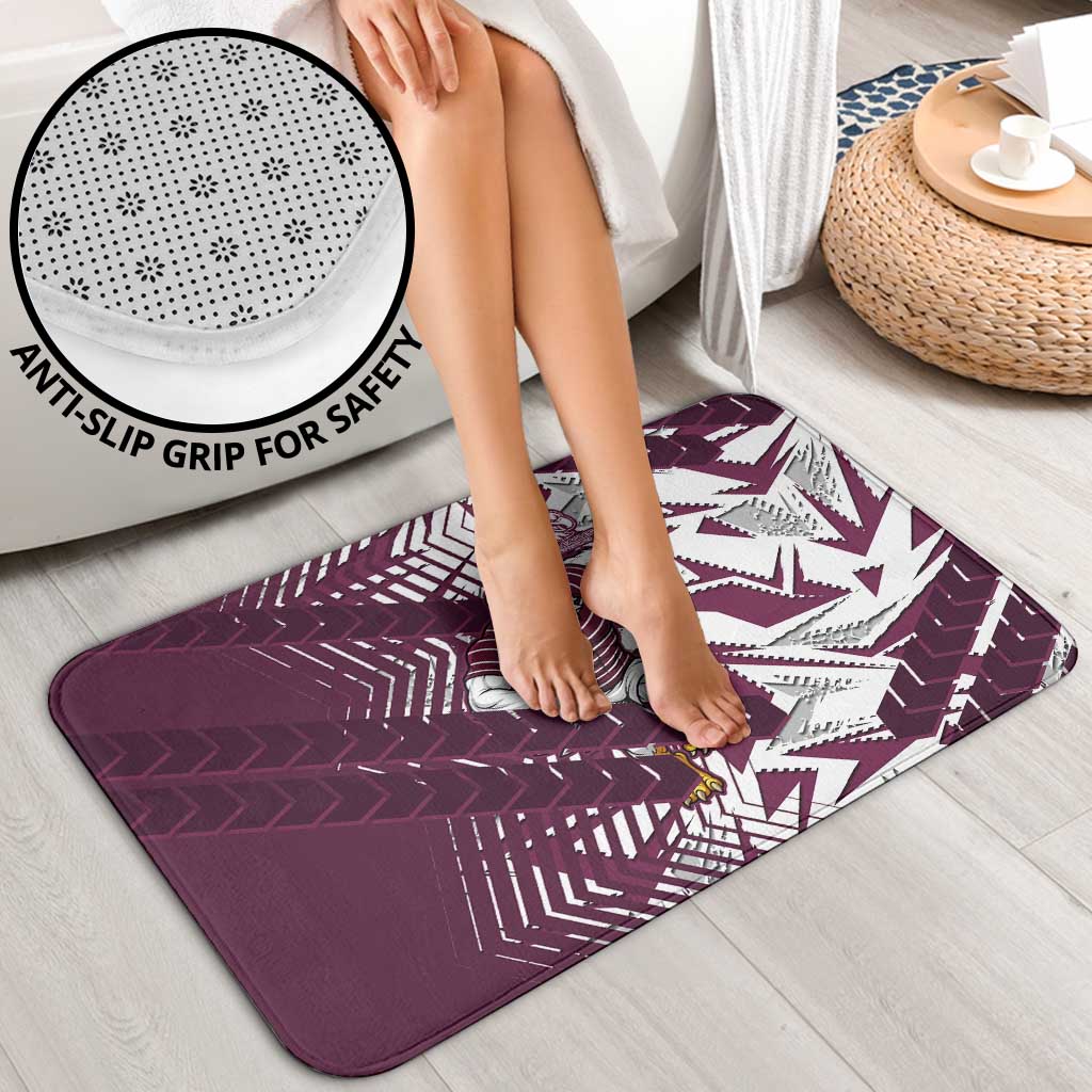 Manly Warringah Sea Eagles Rugby Bathroom Set Fierce Mascot Geometric Tribal Art