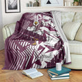 Manly Warringah Sea Eagles Rugby Blanket Fierce Mascot Geometric Tribal Art