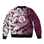 Manly Warringah Sea Eagles Rugby Bomber Jacket Fierce Mascot Geometric Tribal Art