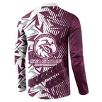Manly Warringah Sea Eagles Rugby Button Sweatshirt Fierce Mascot Geometric Tribal Art