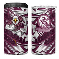 Manly Warringah Sea Eagles Rugby 4 in 1 Can Cooler Tumbler Fierce Mascot Geometric Tribal Art