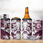Manly Warringah Sea Eagles Rugby 4 in 1 Can Cooler Tumbler Fierce Mascot Geometric Tribal Art