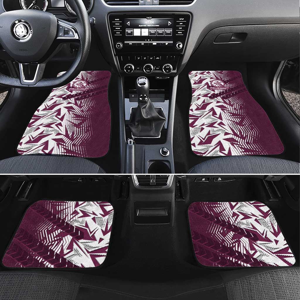 Manly Warringah Sea Eagles Rugby Car Mats Fierce Mascot Geometric Tribal Art
