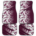 Manly Warringah Sea Eagles Rugby Car Mats Fierce Mascot Geometric Tribal Art