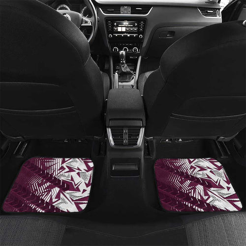 Manly Warringah Sea Eagles Rugby Car Mats Fierce Mascot Geometric Tribal Art