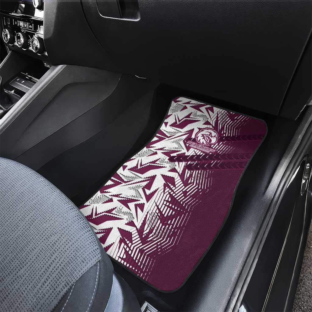Manly Warringah Sea Eagles Rugby Car Mats Fierce Mascot Geometric Tribal Art