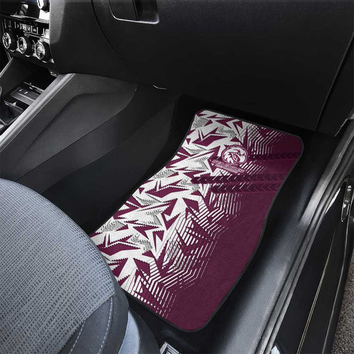 Manly Warringah Sea Eagles Rugby Car Mats Fierce Mascot Geometric Tribal Art