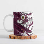 Manly Warringah Sea Eagles Rugby Ceramic Mug Fierce Mascot Geometric Tribal Art