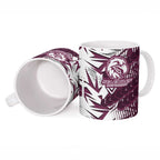 Manly Warringah Sea Eagles Rugby Ceramic Mug Fierce Mascot Geometric Tribal Art