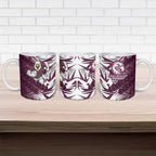Manly Warringah Sea Eagles Rugby Ceramic Mug Fierce Mascot Geometric Tribal Art