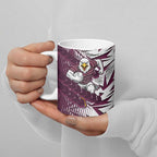 Manly Warringah Sea Eagles Rugby Ceramic Mug Fierce Mascot Geometric Tribal Art