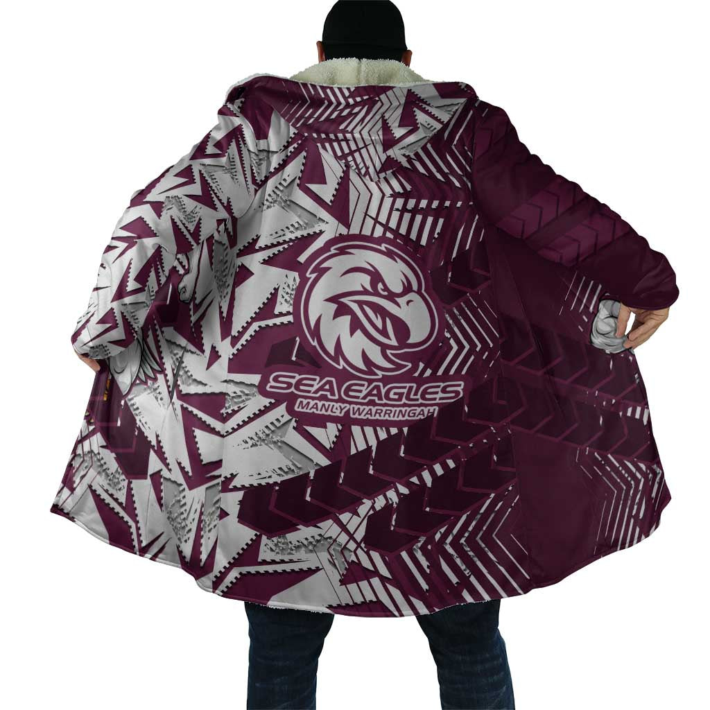Manly Warringah Sea Eagles Rugby Cloak Fierce Mascot Geometric Tribal Art